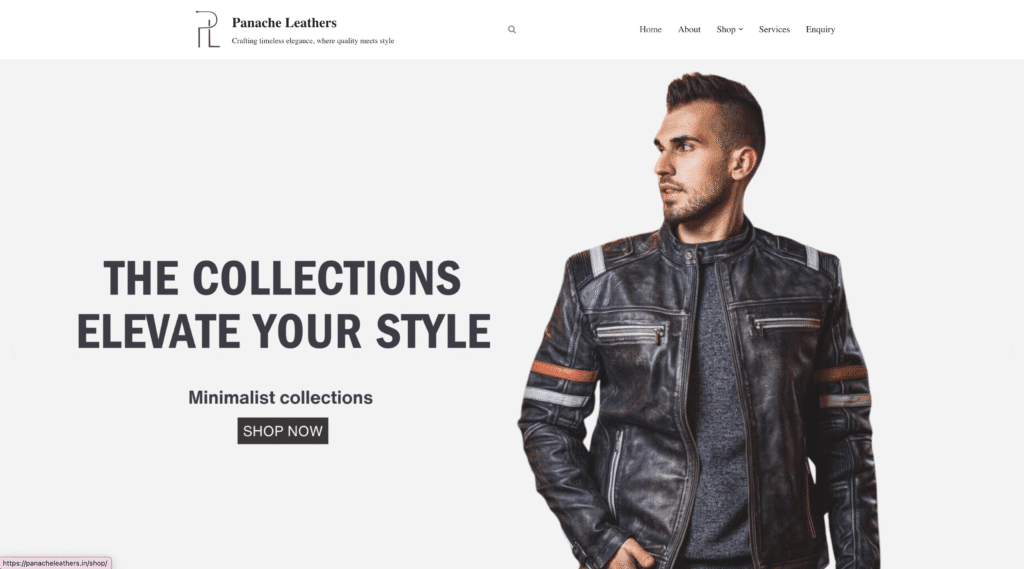 Shopify eCommerce store design with product pages